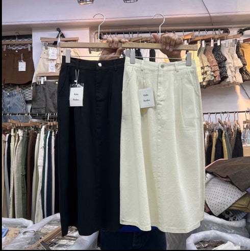 Women Corduroy Baggy A-Line Skirts